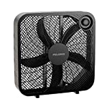 PELONIS 3-Speed Box Fan for Full-Force Circulation with Air Conditioner, Upgrade Floor Fan, Black, PFB50A2ABB-V