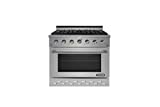 NXR SC3611 36' 5.5 cu.ft. Pro-Style Natural Gas Range with Convection Oven, Stainless Steel