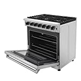 Thor Kitchen 36 inch Freestanding Pro-Style Professional Gas Range with 6.0 cu.ft. Oven, 6 Burners, in Stainless Steel - LRG3601U