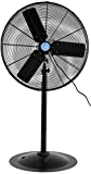 iLIVING ILG8P30-72 Commercial Pedestal Floor Fan, 30-Inch, 7261 CFM, Black