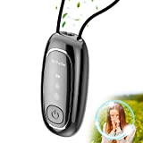 A10 Portable Air Purifier Necklace,Personal Small Air Purifiers,100% No Static Electricity,Rechargeable Ionizer,for Bedroom,Car and Airplane,Black