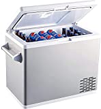 Portable Refrigerator Fridge Freezer for car, Boat, RV, Camping, Roadtrip, Outdoor Recreation (54-Quart White)