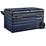 BODEGA 12 Volt Car Refrigerator, Rechargeable Battery Portable Freezer, Car Fridge Dual Zone APP Control, 80 Quart（75L) -4℉-68℉ RV Electric Compressor Cooler,12/24V DC and 100-240V AC, for Travel, Camping, Outdoor and Vehicles(Battery Not Included)