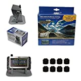 Truck Systems Technology TST 507 RV TPMS with Color Display - Tire Pressure Monitoring System for RVs, Campers & Trailers - Cap Sensor Kit - Includes TST Monitor Sunshade - 8 Cap Sensor TPMS Kit