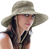 GearTOP UPF 50+ Wide Brim Sun Hat for Men and Women to Protect Against UV Sun Rays for Hiking Camping Fishing Safari (Khaki, 7-7 1/2)