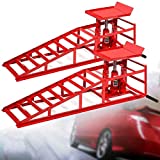 2PCS Auto Car Truck Service Ramps Lifts Heavy 10,000lbs Capacity HD Hydraulic Lift for Vehicle Auto Truck Garage Repair Steel Frame