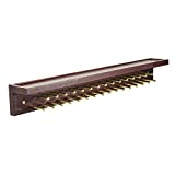 Solid Mahogany Tie and Belt Rack with a Top Shelf for Accessories, 31 Ties Plus Watches, Tie Pins etc