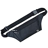 Naoki Outdoor Sports Running & Jogging & Travel Waterproof Utralthin Waist Pack/Bag Runner Belt(Black)
