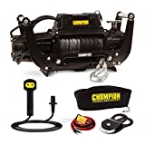 Champion Power Equipment-100427 Truck/SUV Synthetic Rope Winch Kit with Speed Mount, 12,000-lb