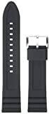 Fossil Unisex 22mm Silicone Interchangeable Watch Band Strap, Color: Black (Model: S221304)