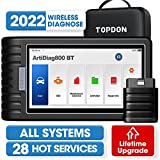 OBD2 Scanner Wireless, TOPDON ArtiDiag800BT, Scan Tool, Full System Diagnostic Scanner, 28 Maintenance Service, Free Lifetime Upgrade, ENG/ABS/SRS/AT/EPB/SAS/TPMS/Throttle/Oil Reset/DPF for DIYer/DIFM