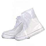 Shiwely Shoes Cover Waterproof Sand Control Non-Slip Shoes Cover Reusable Rain Snow Boots Overshoes for Cycling Outdoor Camping Fishing Garden Travel Women Men (XL(Women 7.5-9 Men 5.5-7), White)